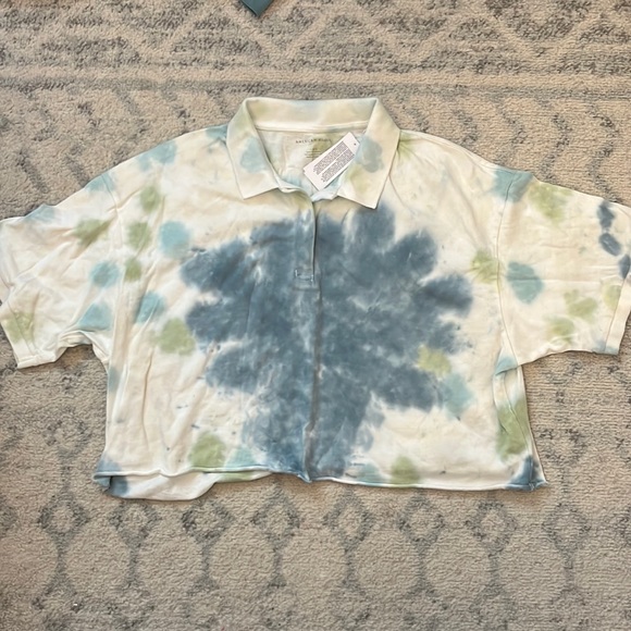 American eagle cropped polo shirt size large - Picture 1 of 3